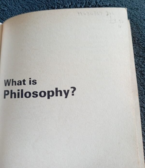 What is Philosophy Book by Trevor Pateman