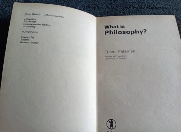 What is Philosophy Book by Trevor Pateman