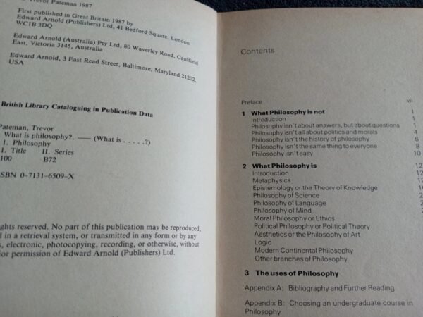 What is Philosophy Book by Trevor Pateman