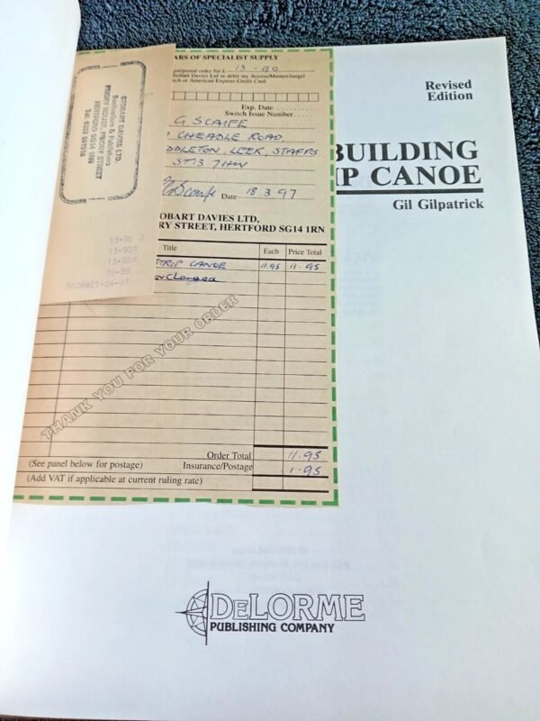 Building A Strip Canoe Book by Gil Gilpatrick